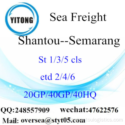 Trasporto merci del mare di Shantou Port a Semarang